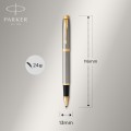 PARKER Zestaw podarunkowy duo IM BRUSH METAL GT (długopis + pióro kulkowe), 2093217