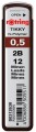 ROTRING Grafity TIKKY wkłady do ołówków 12 szt. 0,5 mm 2B S0312630