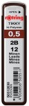 ROTRING Grafity TIKKY wkłady do ołówków 12 szt. 0,5 mm 2B S0312630 