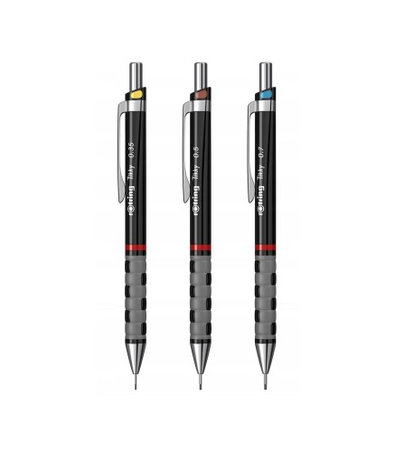 ROTRING ołówek TIKKY CC czarny zestaw 3 szt. 0.35/ 0.5/ 0.7 mm