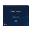 Waterman Naboje niebieskie długie Standard 8 szt do pióra wiecznego