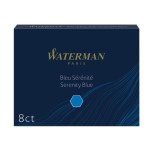 Waterman Naboje niebieskie długie Standard 8 szt do pióra wiecznego