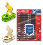 Zestaw kreatywny Sharpie Creative Markery akrylowe stożkowe kolory ziemi 12 szt + Zajączki DIY