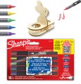 Zestaw kreatywny Sharpie Creative Markery akrylowe pędzelkowe 5 szt + Zajączek DIY