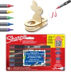 Zestaw kreatywny Sharpie Creative Markery akrylowe pędzelkowe 5 szt + Zajączek DIY