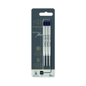 PARKER Wkłady do długopisu czarne 3 szt QUINKflow M - 2119151