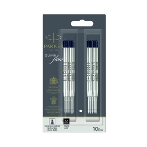 PARKER Wkłady do długopisu czarne 10 szt QUINKflow M - 2119153