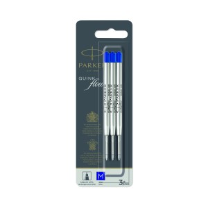 PARKER Wkłady do długopisu niebieskie 3 szt QUINKflow M - 2119152