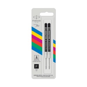 PARKER Wkłady do długopisu czarne 2 szt QUINKflow economy F - 2166541 