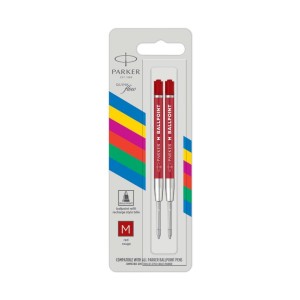 PARKER Wkłady do długopisu czerwone 2 szt QUINKflow economy M - 2166545