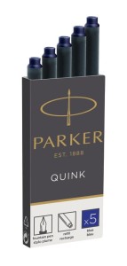 PARKER Naboje QUINK niebieskie Standard 5 szt do pióra wiecznego