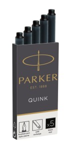 PARKER Naboje QUINK czarne Standard 5 szt do pióra wiecznego
