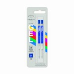 PARKER Wkłady do długopisu niebieskie żelowe 2 szt QuinkGEL economy M - 2136210